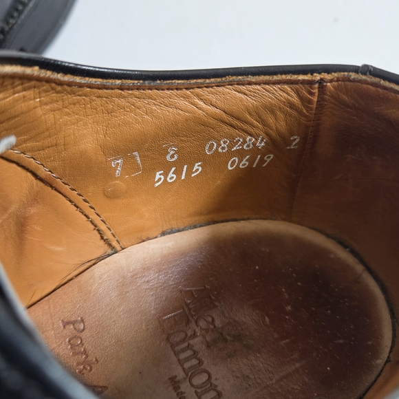 Allen Edmonds Park Avenue Cap Toe Oxford dress shoes black mens size 7 - Picture 3 of 8